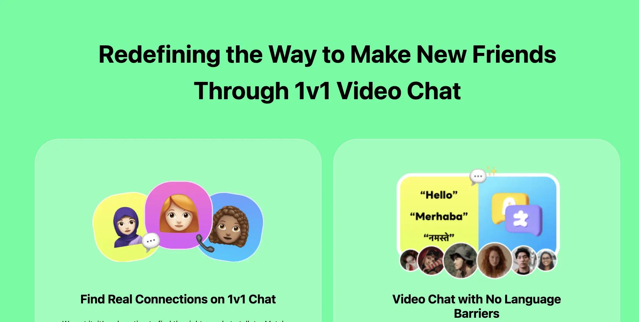 1 on 1 Video Chat: Personal Connections